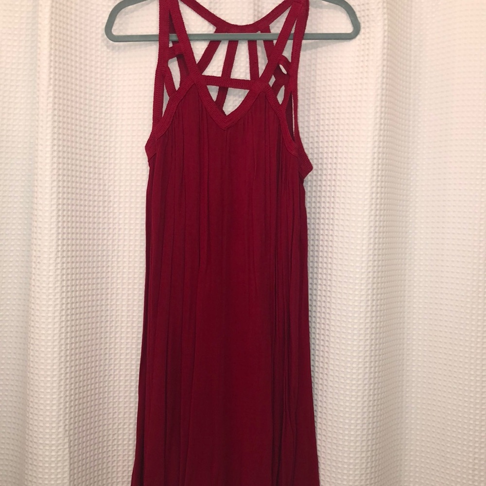 Red criss cross dress